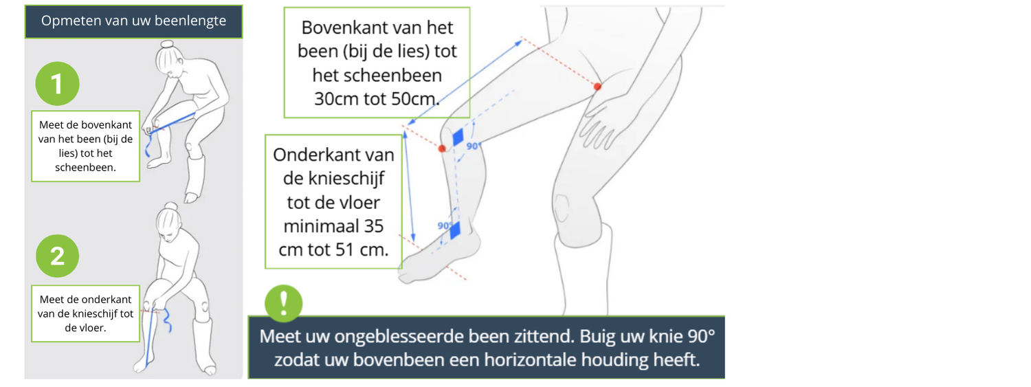 Iwalk Opmeten Van Uw Beenlengte